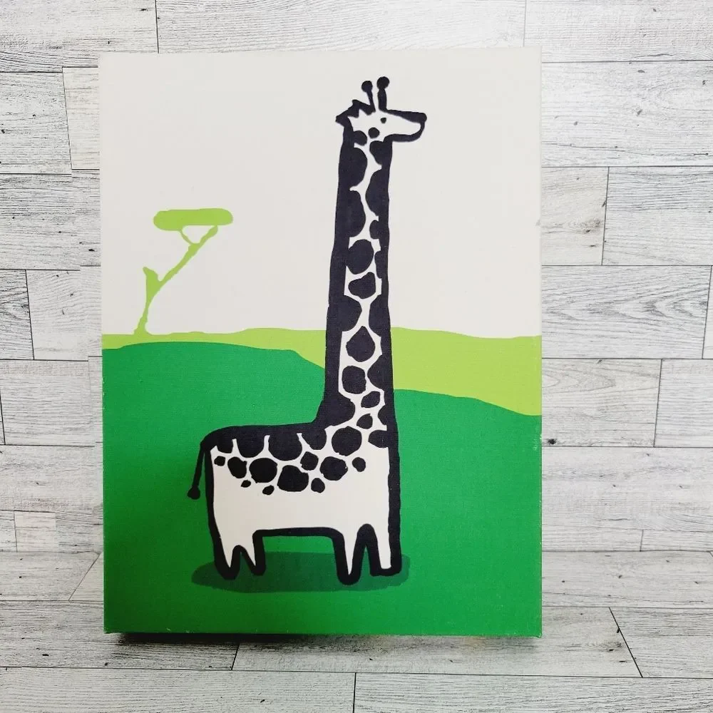 Wee Gallery 3-Piece Safari Animals Nursery Canvas Paintings Wall Art Decor 9x12